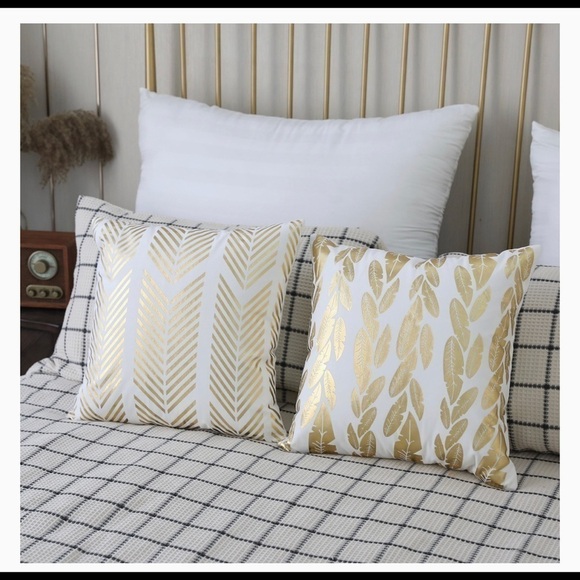 TWO Pillow Covers with Pottery Barn Duck Feather and Down Pillow Inserts - Picture 1 of 16